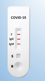 SARS-CoV-2 rapid cassette test positive result